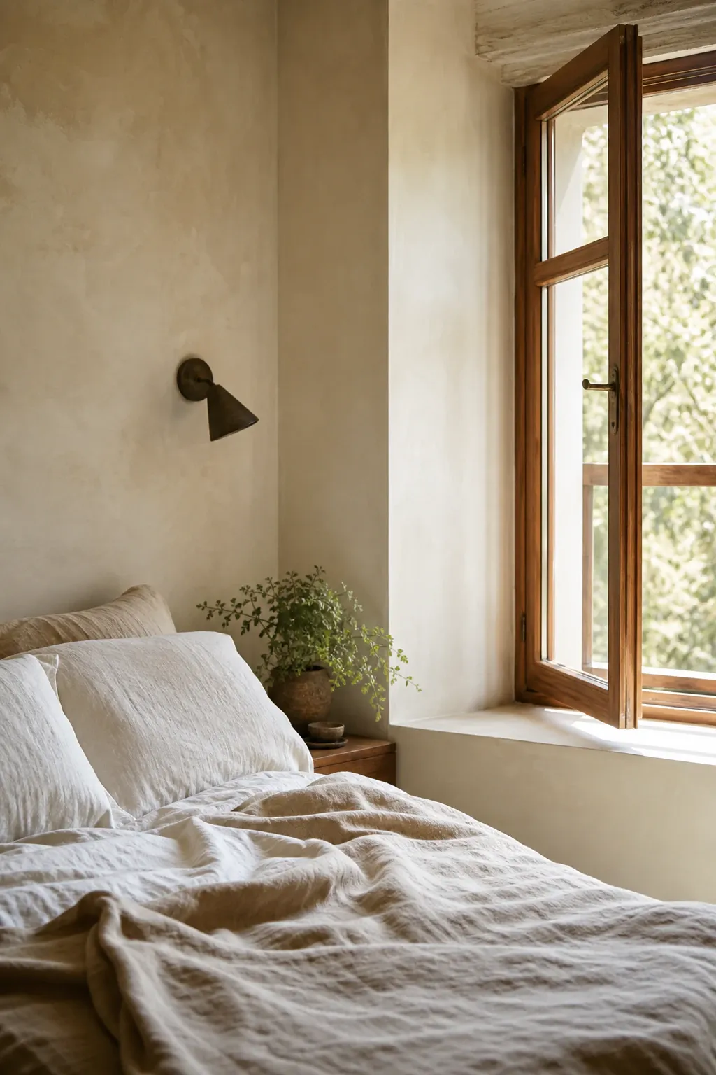 A bright, calm interior communicating clean air and comfort.