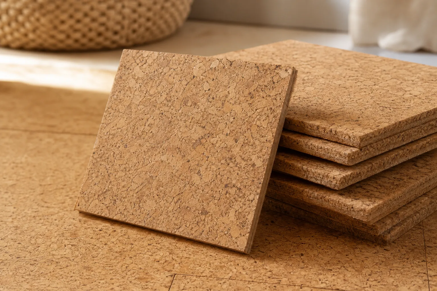 Cork surface detail showing warmth and resilience.