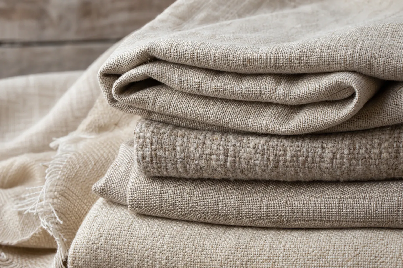Natural fibre textile in close detail.